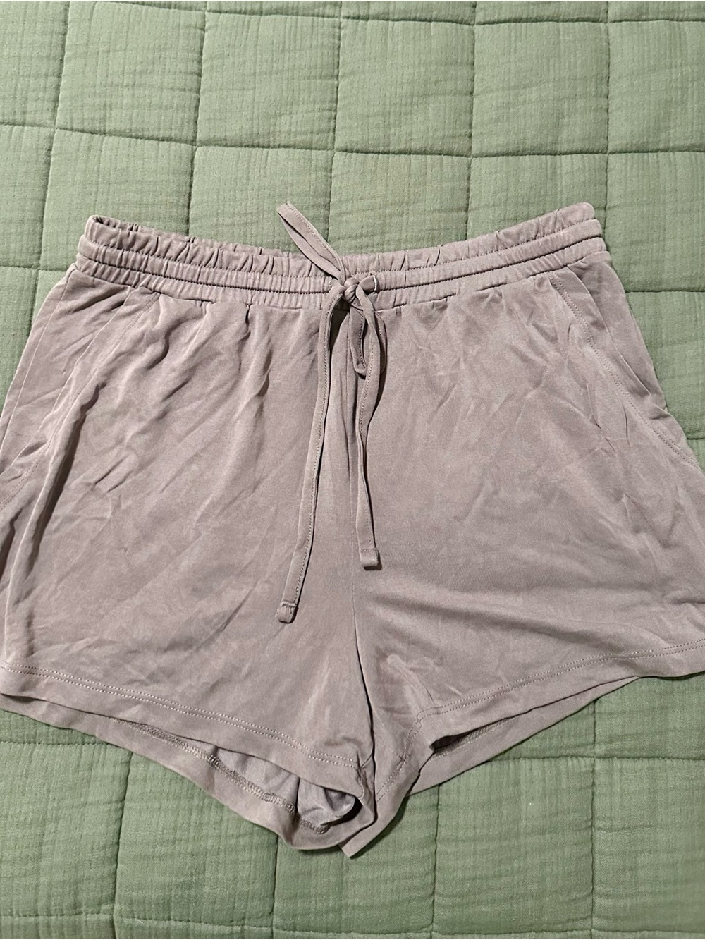aerie mauve relaxed drawstring shorts
